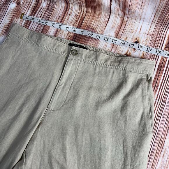 Marc Anthony Luxury Mens Size 36x30 Beige Tan Linen Blend Casual Chino Pants - Picture 5 of 10